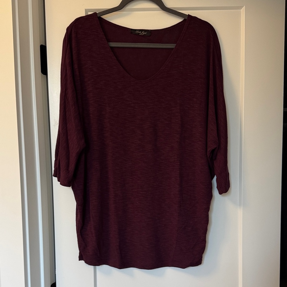 Laila Jayde Deep Burgundy Tunic Top